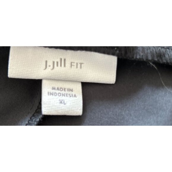 J. Jill Fit Black Cropped Pants Wide Leg with Snap Buttons Size XLarge - Picture 4 of 11